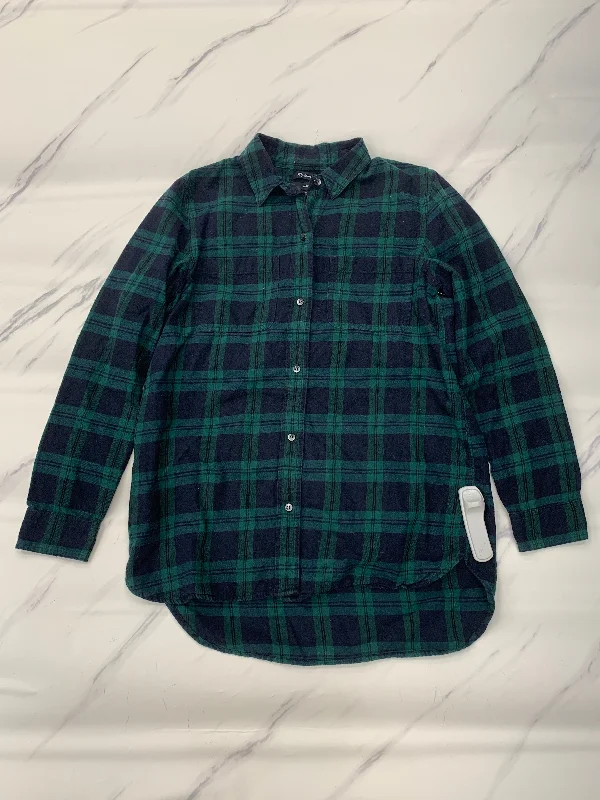 Savings Spectacular Top Long Sleeve By Madewell In Plaid Pattern, Size: Xs