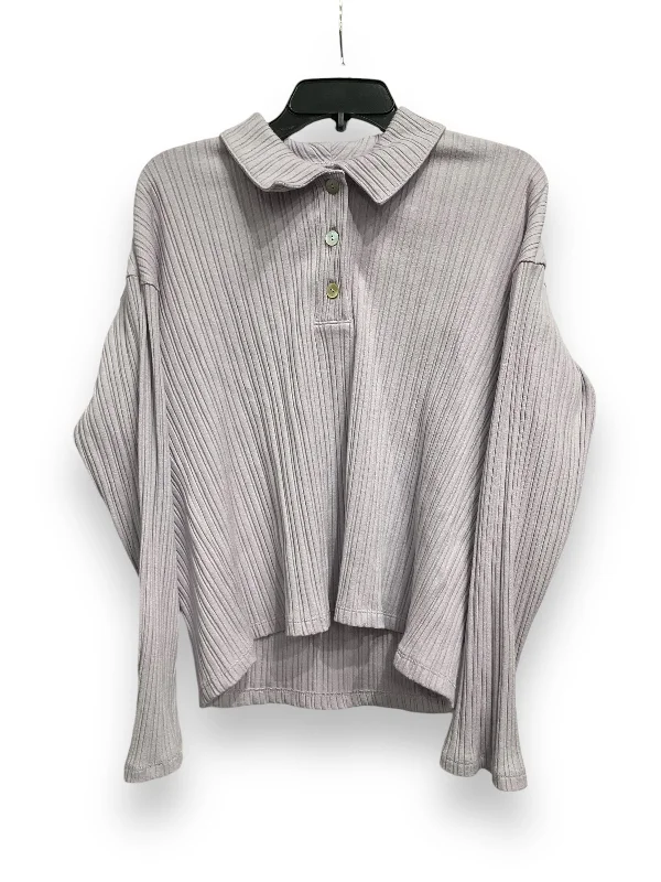 Super Bargain Top Long Sleeve By Madewell In Purple, Size: S
