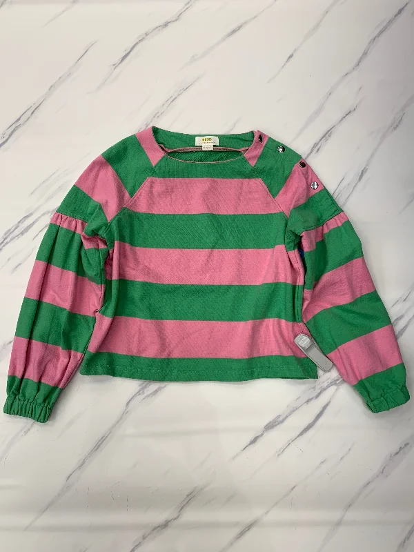 Price Reduction Top Long Sleeve By Maeve In Green & Pink, Size: Xxs
