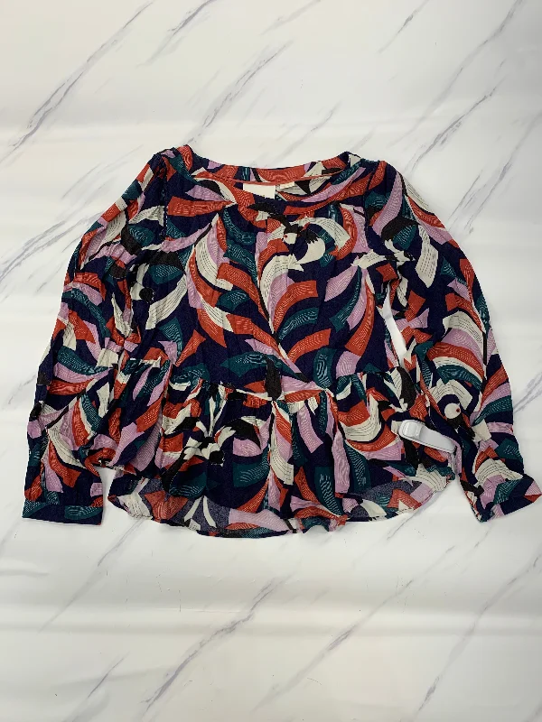 Act Fast Top Long Sleeve By Maeve In Multi-colored, Size: M