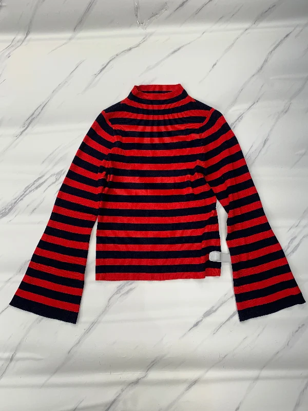 Super Sale Top Long Sleeve By Maeve In Striped Pattern, Size: M