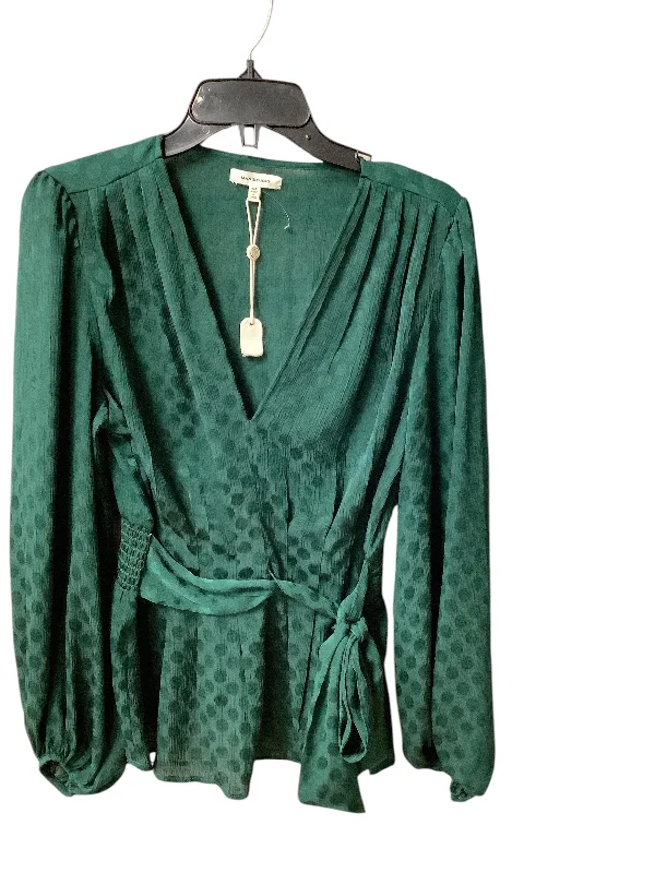 Massive Deals Top Long Sleeve By Max Studio In Green, Size: M