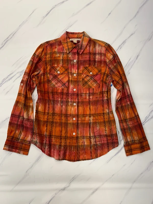 Today Only Top Long Sleeve By Michael By Michael Kors In Orange, Size: M