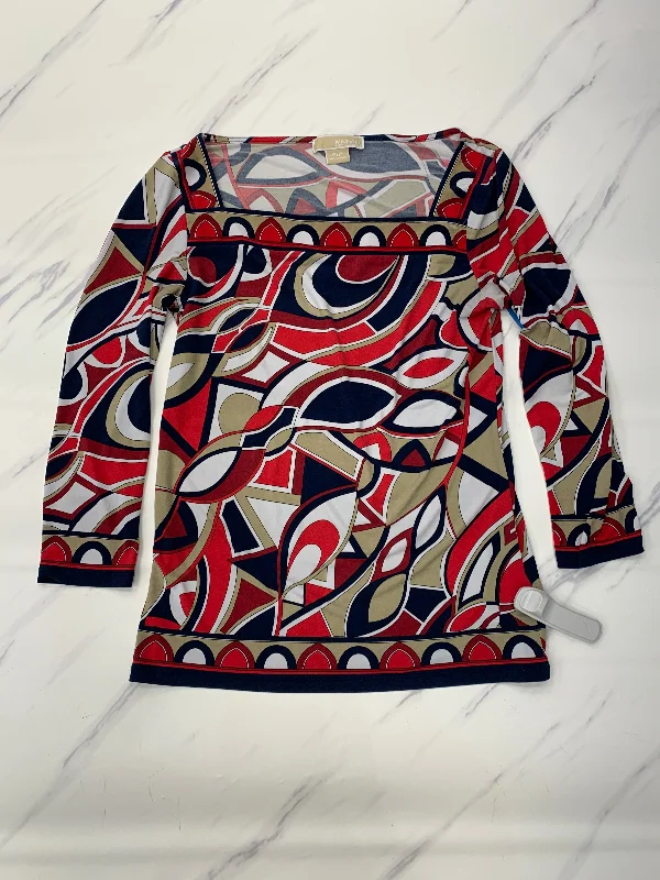 Weekend Deal Top Long Sleeve By Michael By Michael Kors In Red, Size: S