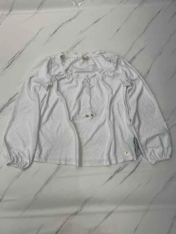 Best Seller Top Long Sleeve By Michael By Michael Kors In White, Size: M