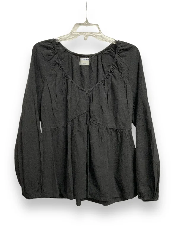 Factory Direct Sale Top Long Sleeve By Old Navy In Black, Size: L