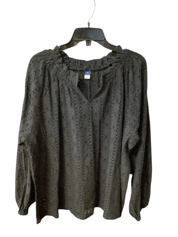 Act Now Top Long Sleeve By Old Navy In Black, Size: Xl