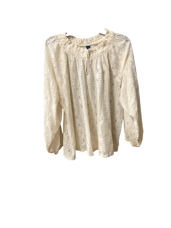 Daily Deals Top Long Sleeve By Old Navy In Cream, Size: Xl