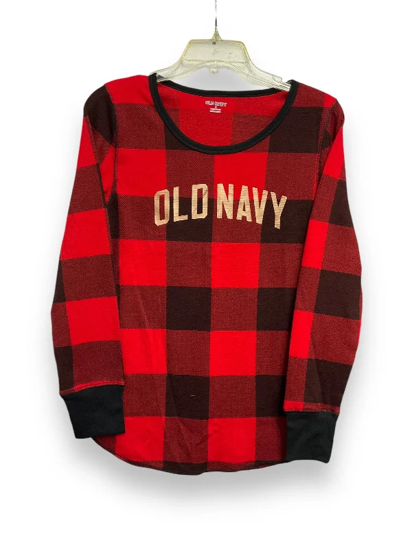 Flash Sale Top Long Sleeve By Old Navy In Plaid Pattern, Size: M