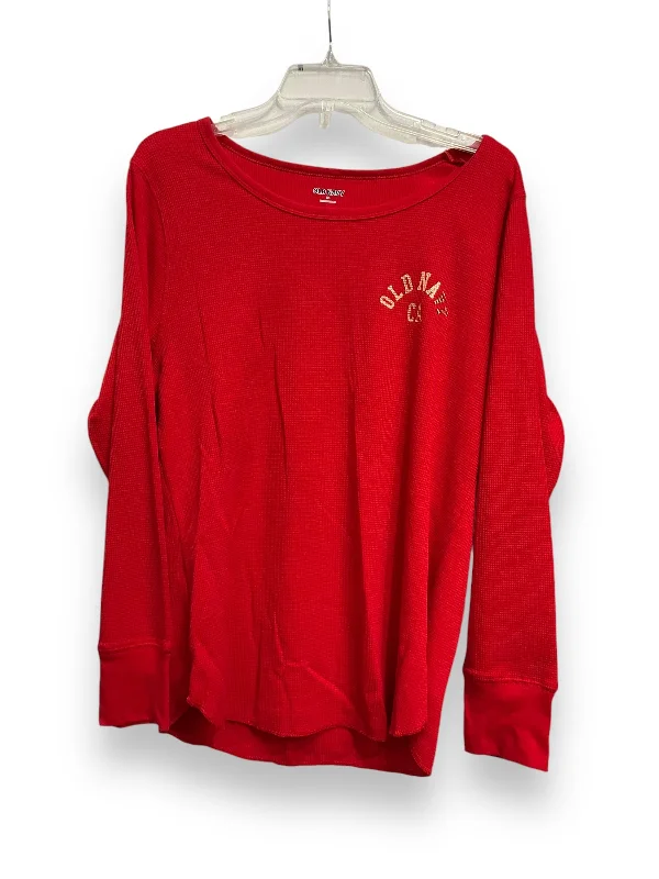 Best Seller Top Long Sleeve By Old Navy In Red, Size: Xl