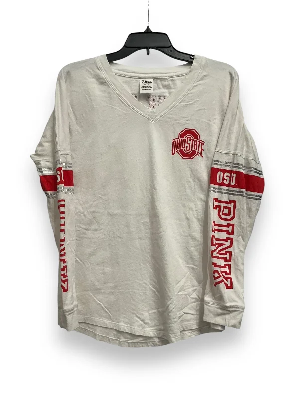 One-DAY Sale Top Long Sleeve By Pink In White, Size: Xs