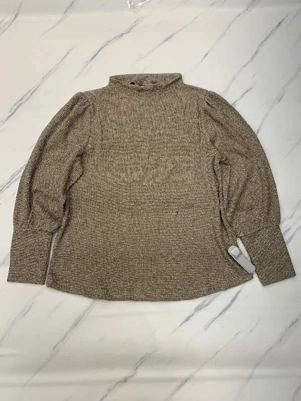 Grand Opening Sale Top Long Sleeve By Soft Surroundings In Tan, Size: L