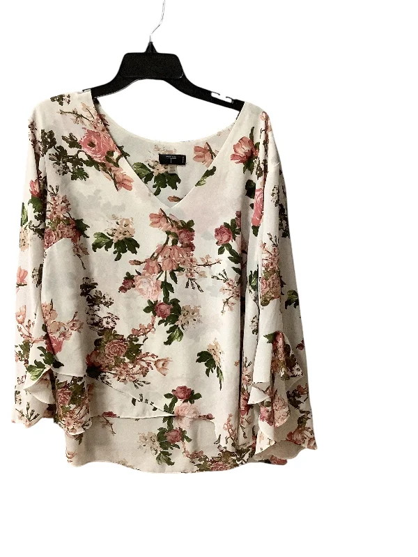 Stock Clearance Top Long Sleeve By T Tahari In Floral Print, Size: 2x