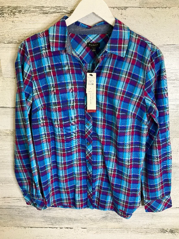 Price Cut Top Long Sleeve By Talbots In Blue & Pink, Size: S