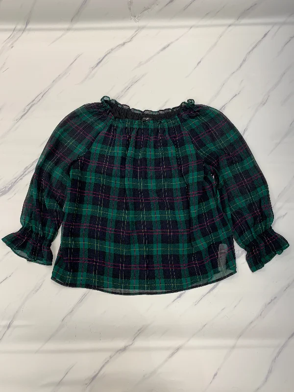 Shop and Save Top Long Sleeve By Talbots In Green, Size: Lp