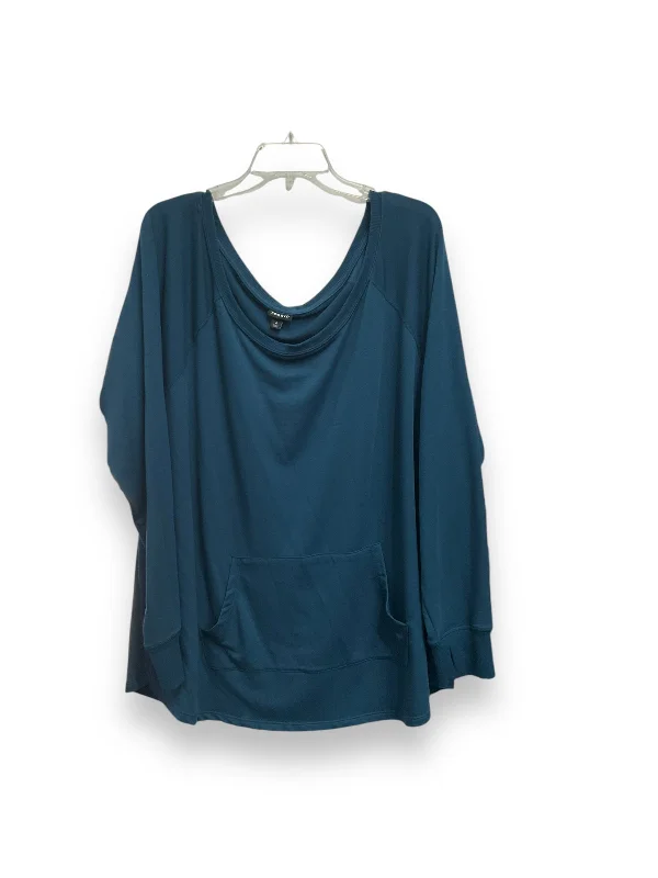 Inventory Reduction Top Long Sleeve By Torrid In Blue, Size: 4x