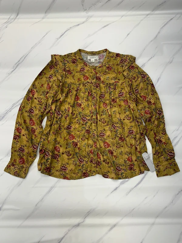 Markdowns Top Long Sleeve By Treasure And Bond In Yellow, Size: M