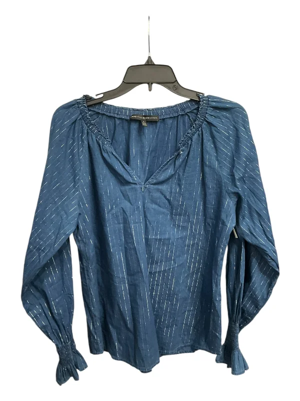 Low Prices Top Long Sleeve By White House Black Market In Blue, Size: S