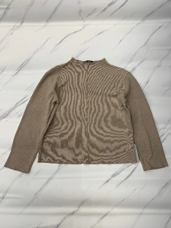 Bargain Bin Top Long Sleeve By Zara In Brown, Size: S