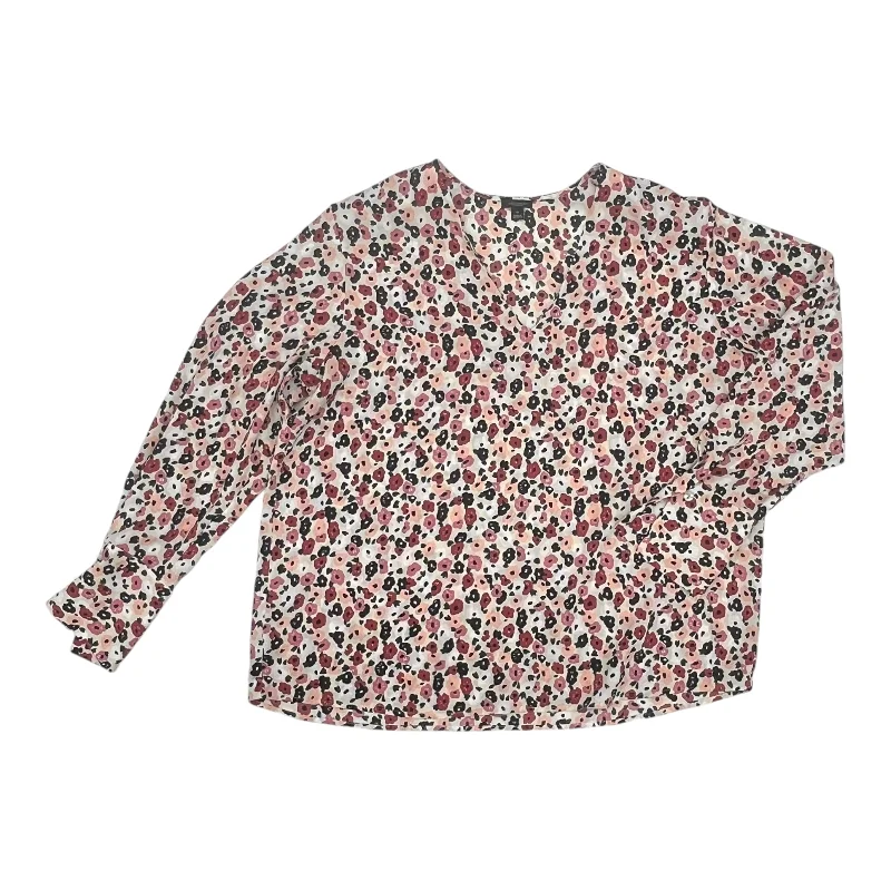 Super Bargain Top Ls By Ann Taylor In Floral Print, Size:Xl