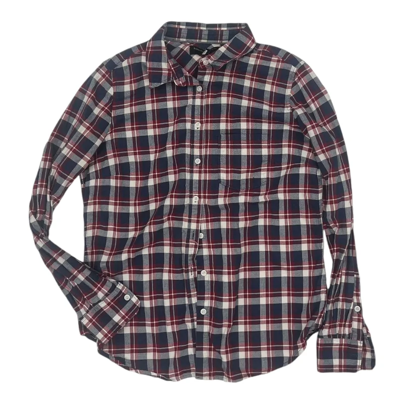 Blowout Sale Top Ls By Banana Republic In Blue & Red, Size:S