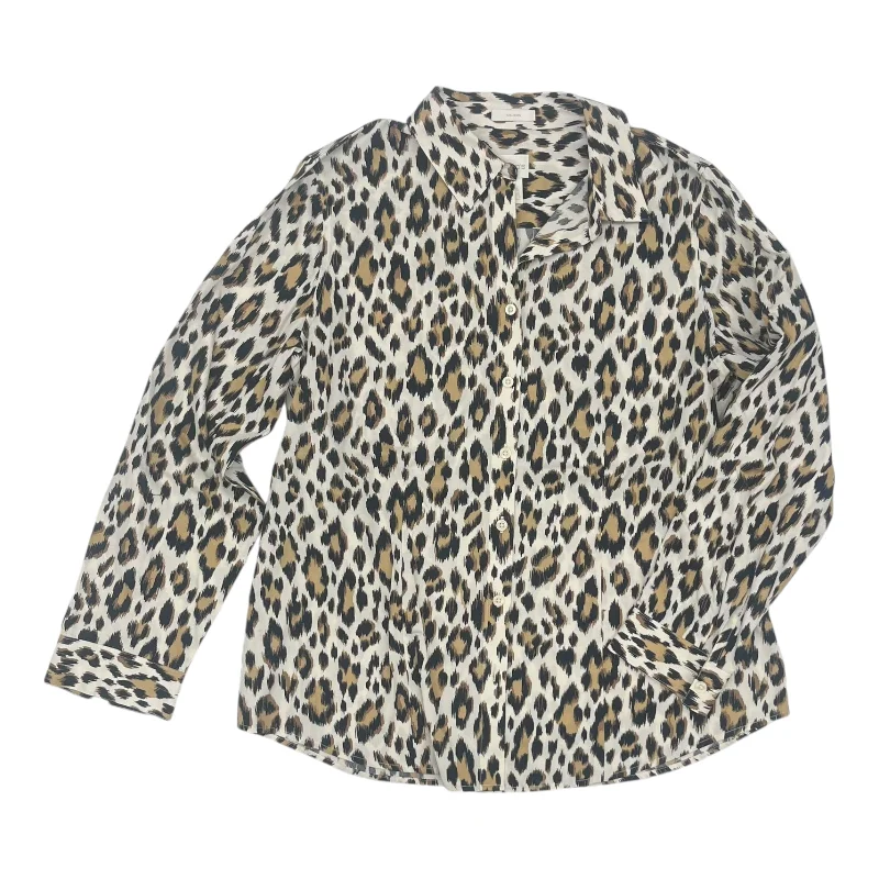Super Sale Top Ls By Chicos In Animal Print, Size:L