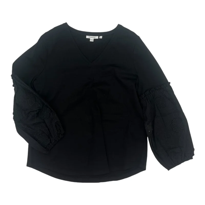 Reduced Prices Top Ls By Chicos In Black, Size:M