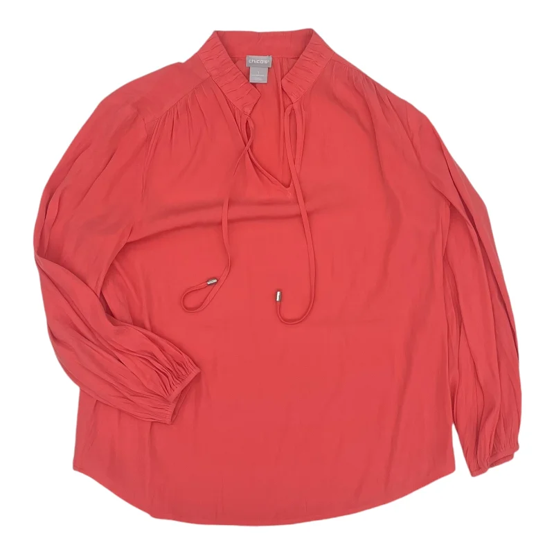 Online Only Top Ls By Chicos In Orange, Size:M