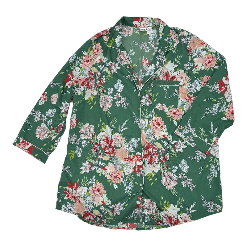 Huge Savings Top Ls By Cupcakes And Cashmere In Green, Size:1X