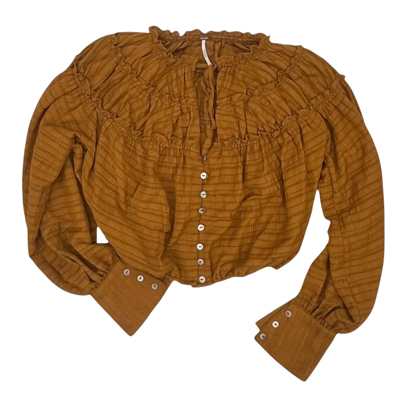 Year-End Sale Top Ls By Free People In Brown, Size:Xs