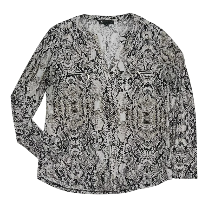 Steals and Deals Top Ls By Inc In Snakeskin Print, Size:L