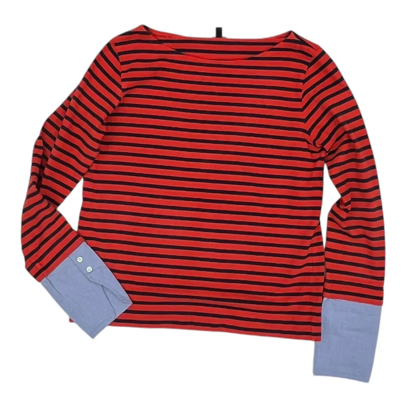 Referral Discount Top Ls By J. Crew In Blue & Red, Size:M