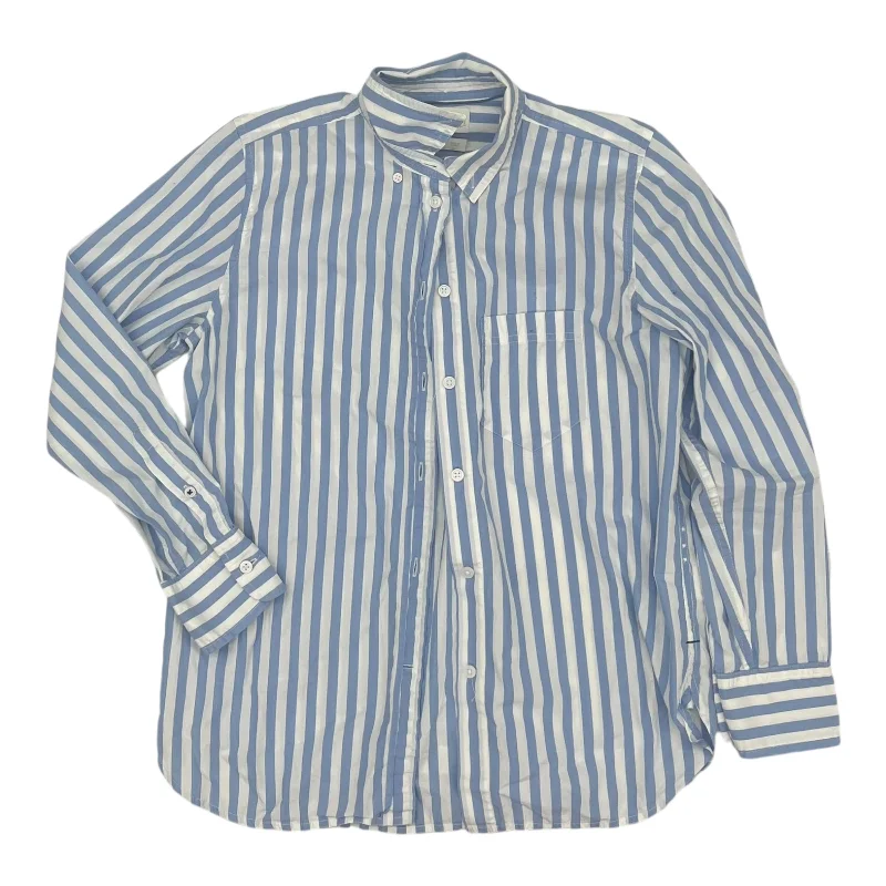 Best Deals Top Ls By J. Crew In Blue & White, Size:S