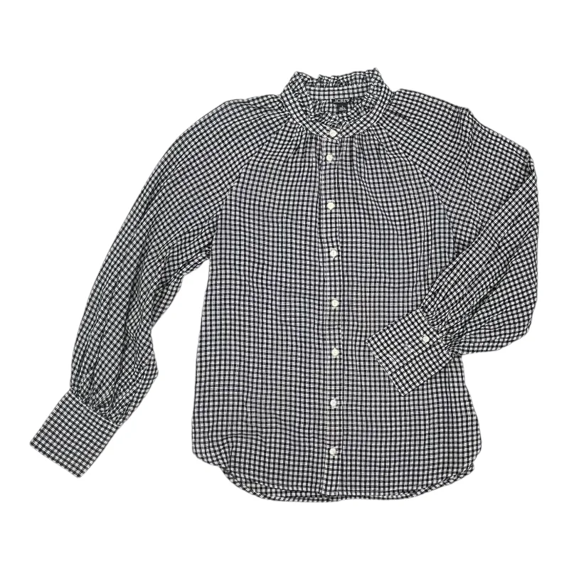 Year-End Clearance Top Ls By J. Crew In Plaid Pattern, Size:S