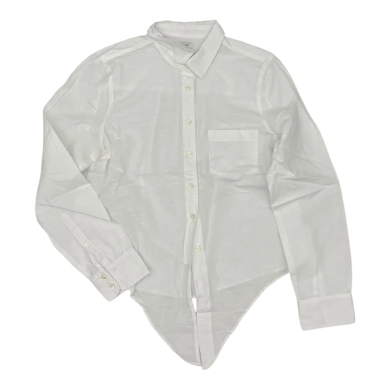 Year-End Sale Top Ls By J. Crew In White, Size:M