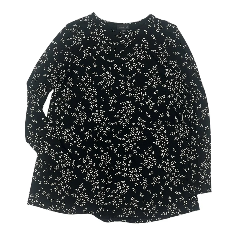 Savings Event Top Ls By J. Jill In Black & Cream, Size:Xs