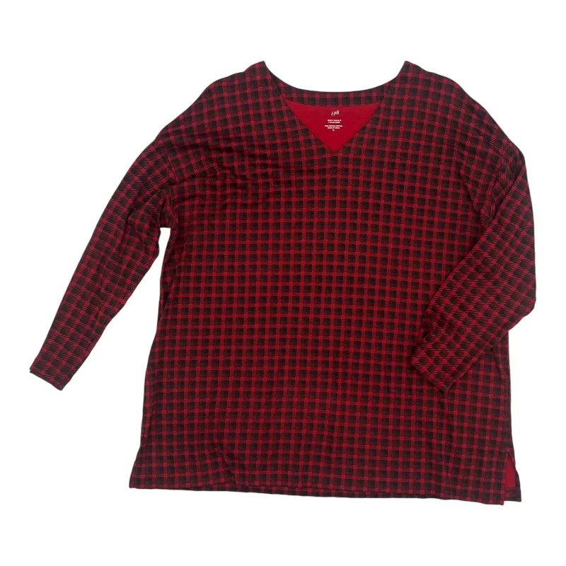 Deep Discounts Top Ls By J. Jill In Black & Red, Size:Xl