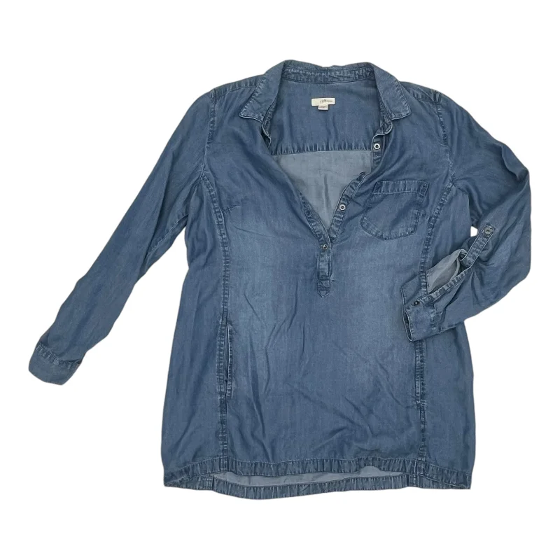 Lowest Price Top Ls By J. Jill In Blue Denim, Size:S