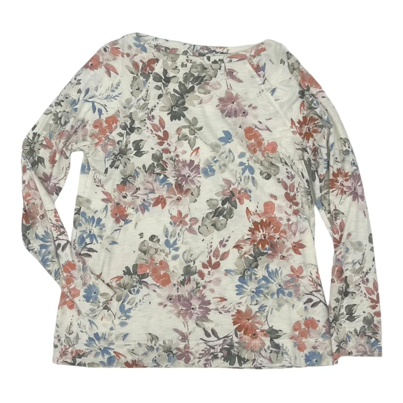 Can't Miss Top Ls By J. Jill In Floral Print, Size:Xs