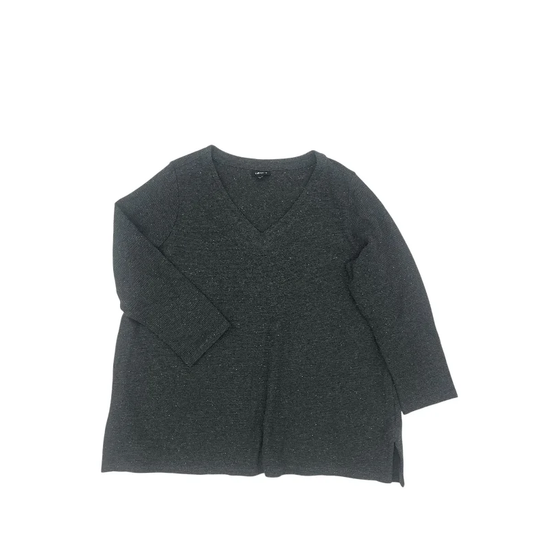 Overstock Top Ls By J. Jill In Grey, Size:Xl