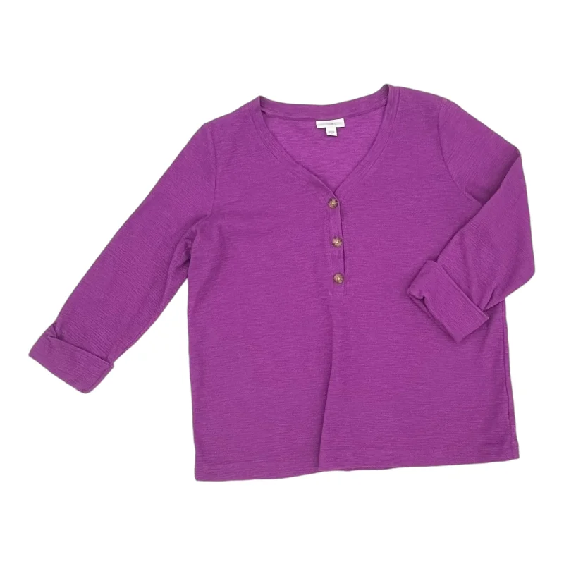 Hurry In Top Ls By J. Jill In Purple, Size:M