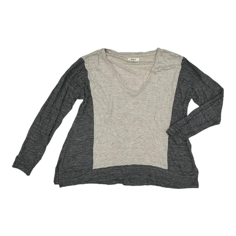 Super Sale Top Ls By Madewell In Cream & Grey, Size:M