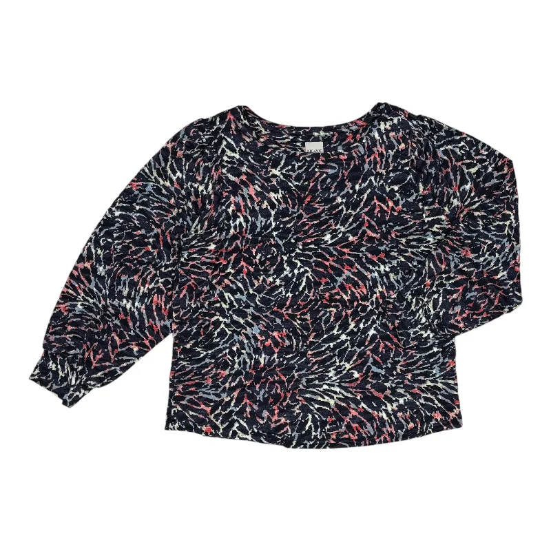 Limited Time Offer Top Ls By Nic + Zoe In Navy, Size:Lp
