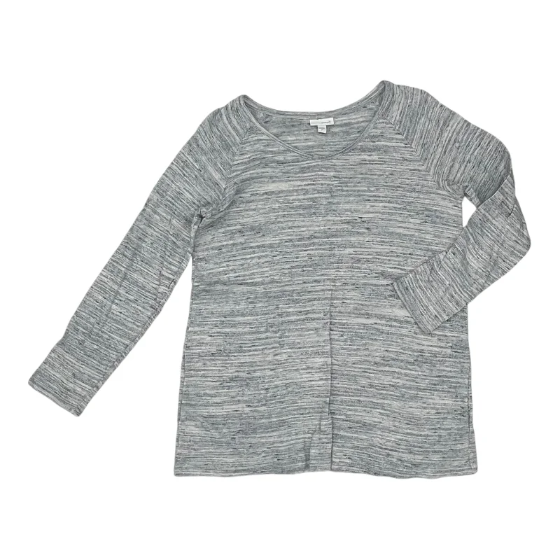 Holiday Sale Top Ls By Pure Jill In Blue & Grey, Size:M