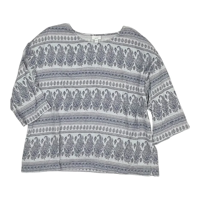 Price Fest Top Ls By Pure Jill In Blue, Size:Xl