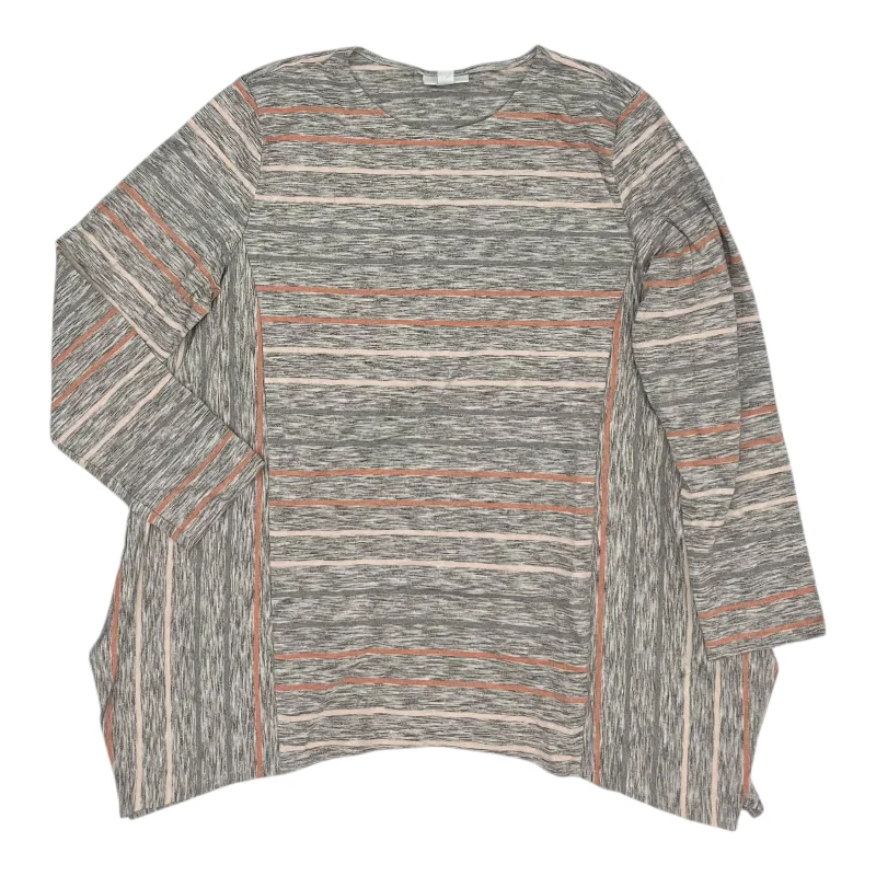 Deep Discounts Top Ls By Pure Jill In Grey, Size:Lp