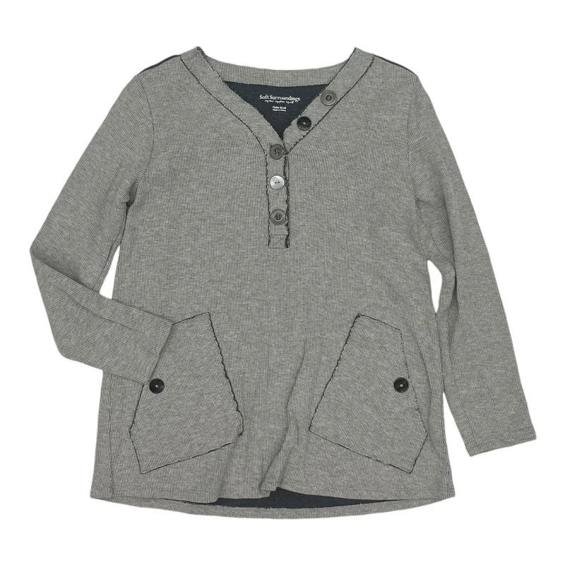 Markdowns Top Ls By Soft Surroundings In Grey, Size:Sp