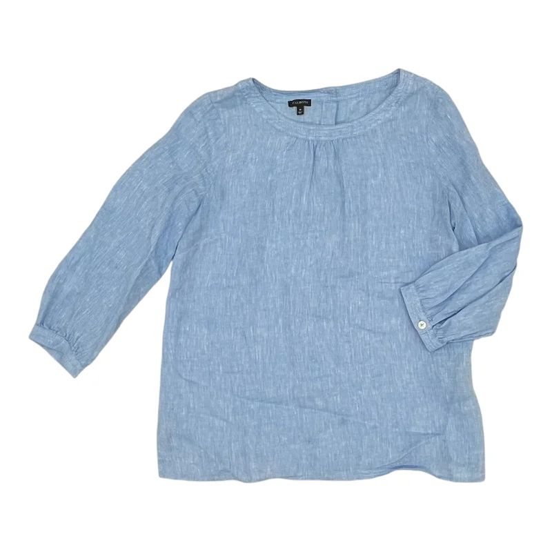 Price Cut Top Ls By Talbots In Blue, Size:M