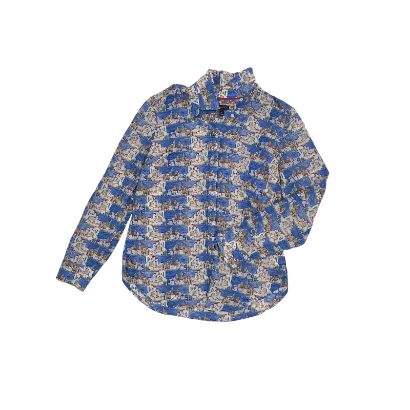 Deal Frenzy Top Ls By Talbots In Blue, Size:S