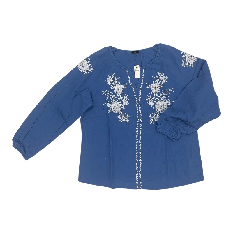 Amazing Deals Top Ls By Talbots In Blue, Size:Xl